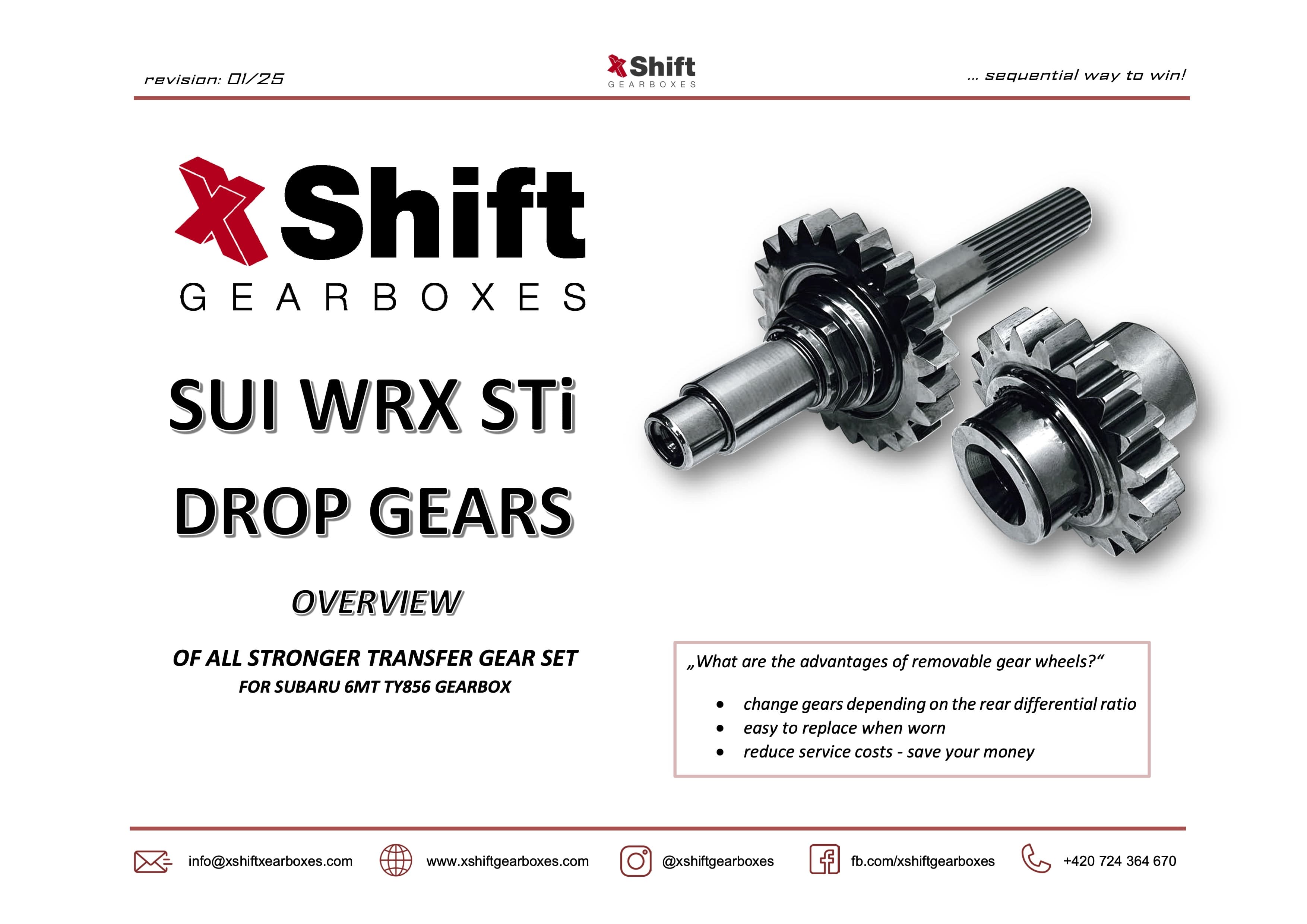 Subaru WRX STi Drop Gears