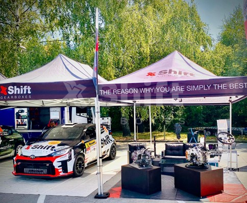 X Shift booth at Barum Czech Rally Zlín